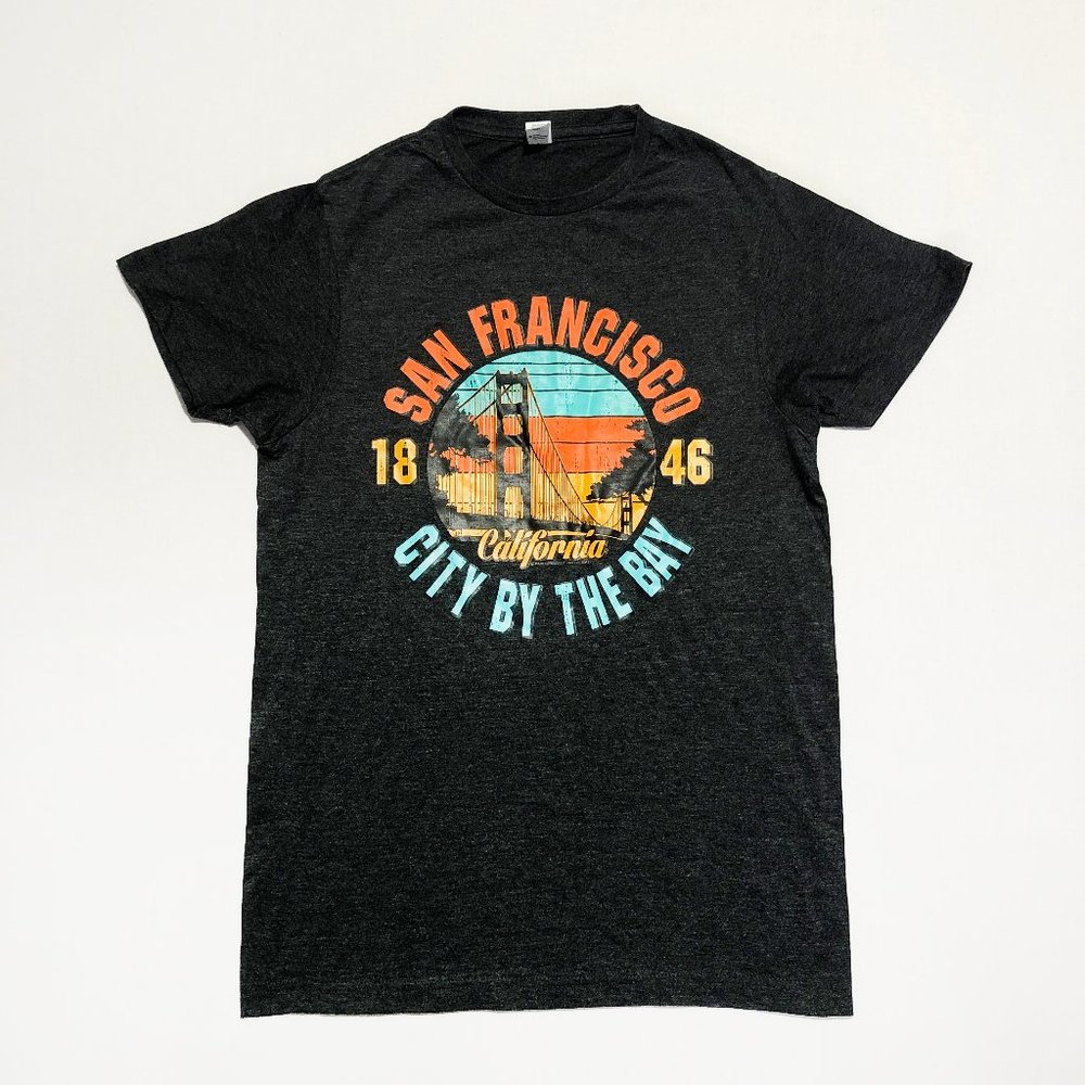 Smart Blanks Womens Size S Dark Gray San Fransisco 1846 Short Sleeve T-Shirt